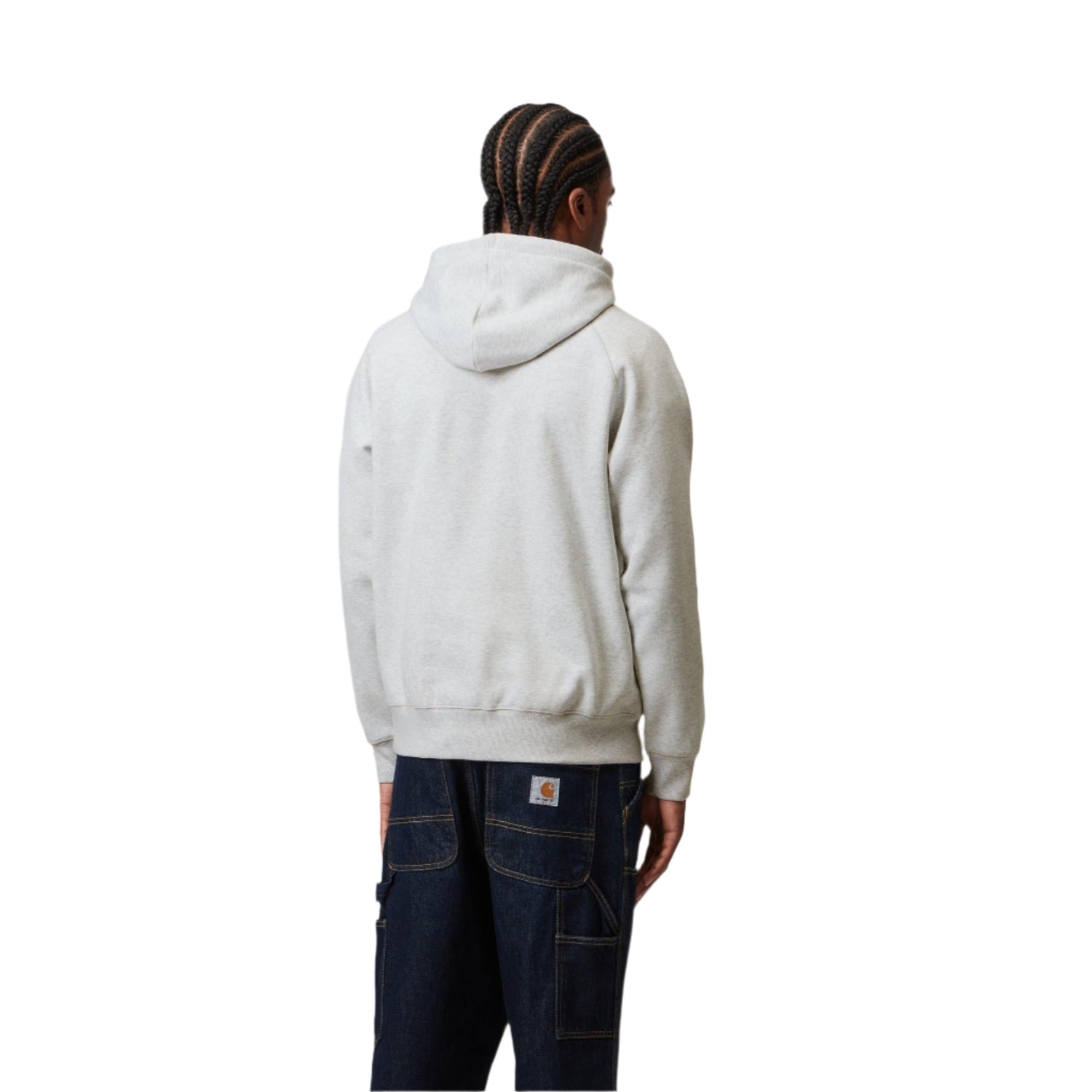 HOODED CHASE SWEAT ASH HEATHER / GOLD