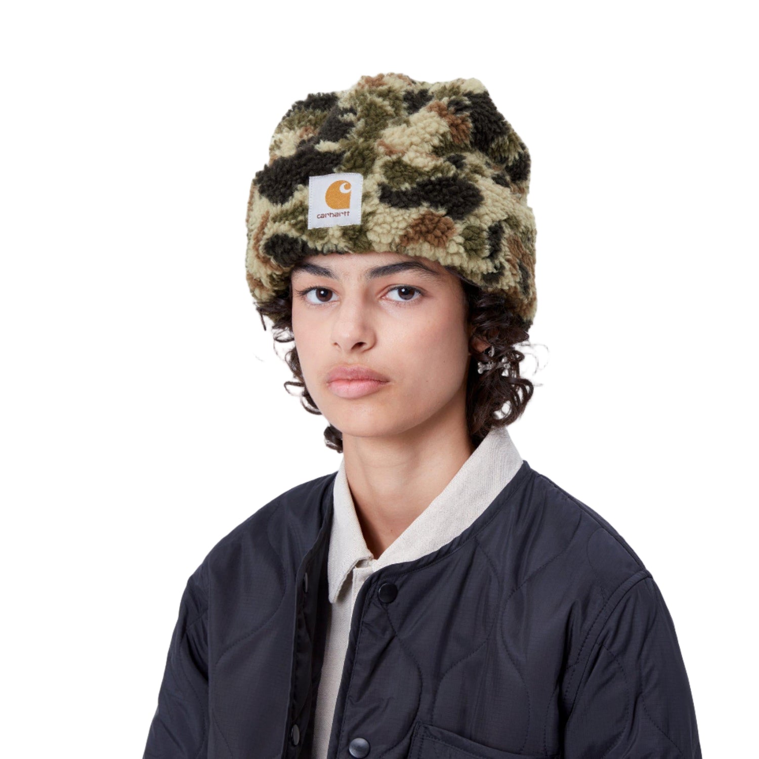 PRENTIS BEANIE CAMO DUCK JACQUARD GREEN