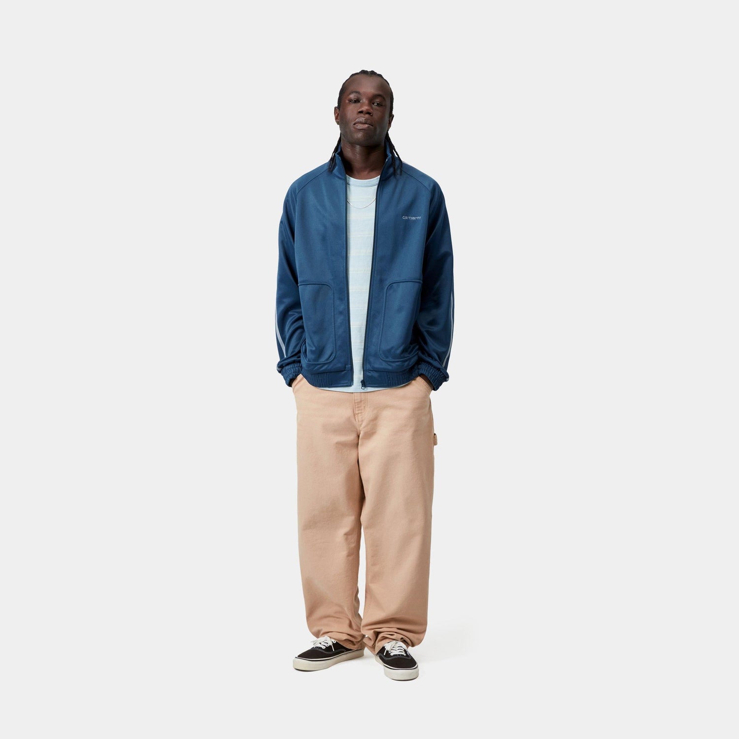 SINGLE KNEE PANT DUSTY H BROWN STONE CANVAS