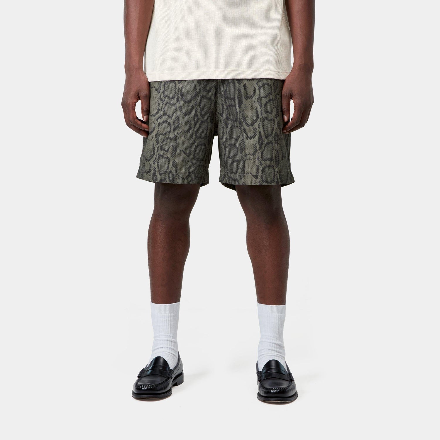 SLATER SWIM TRUNKS SNAKE CAMO, LEAF