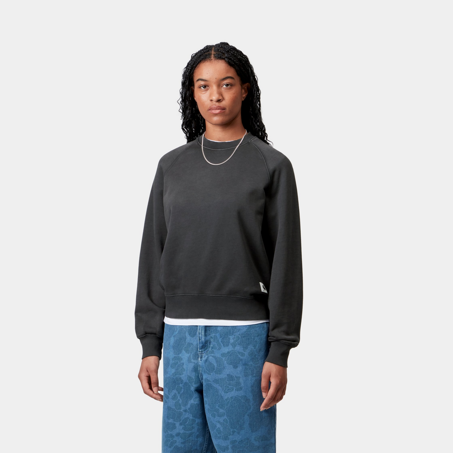 W’ HUDSON SWEATSHIRT BLACK CHALK WASH