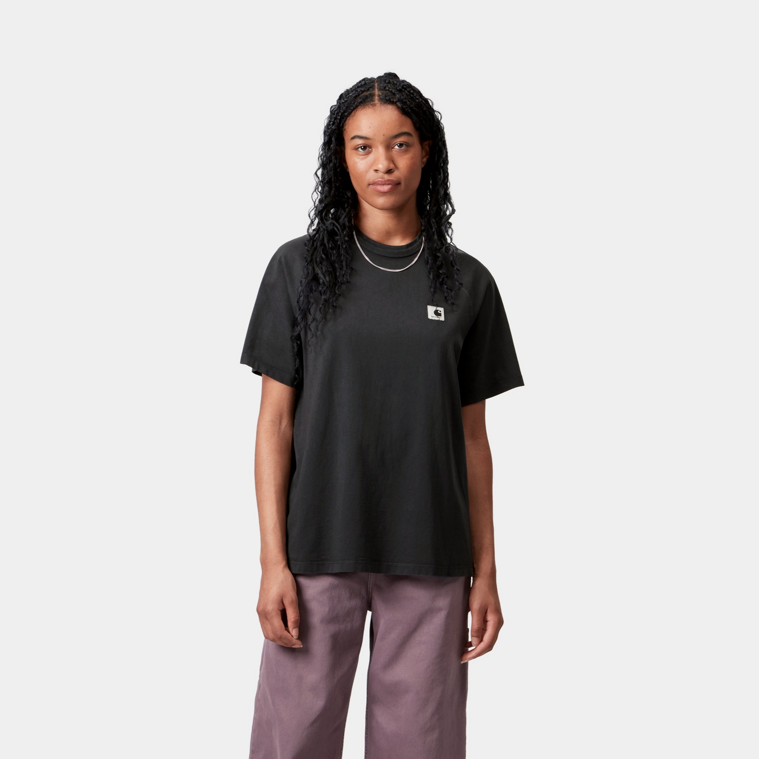 W’ S/S HUDSON T-SHIRT BLACK CHALK WASH