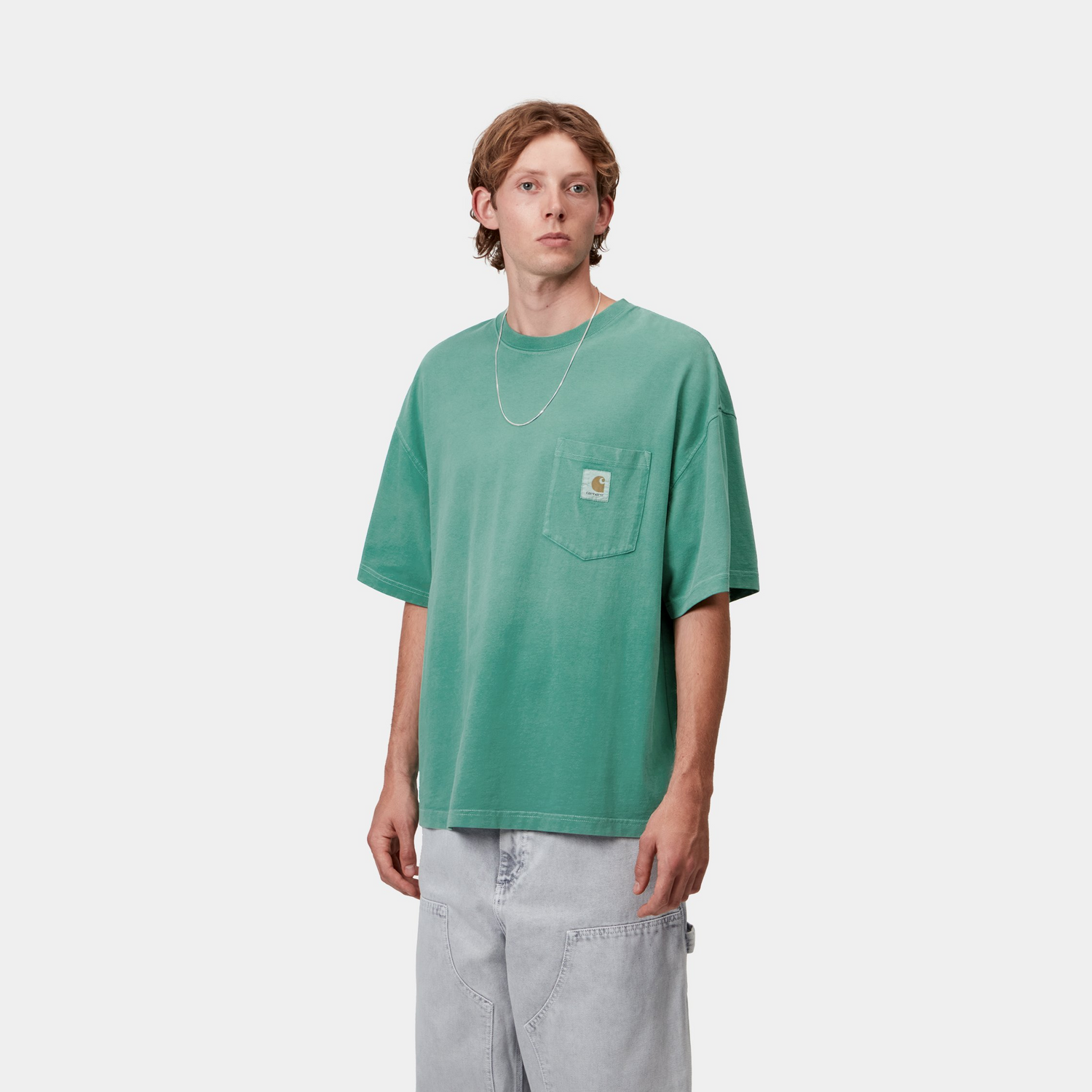 S/S HUDSON POCKET T-SHIRT SAGUARO CHALK WASH