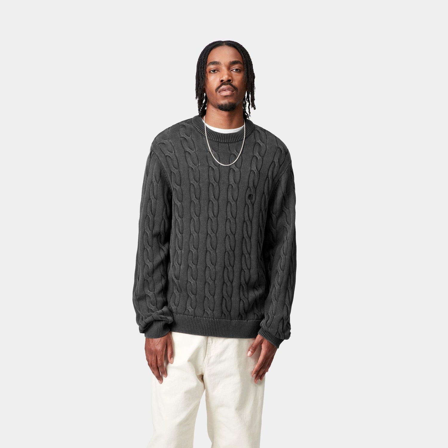 CARTER SWEATER BLACK GARMENT DYED