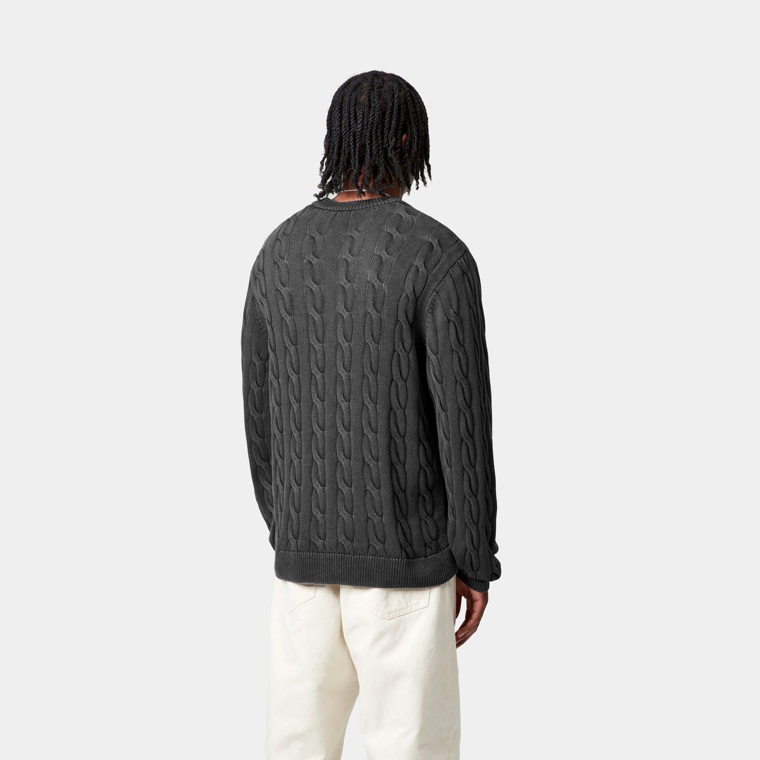 CARTER SWEATER BLACK GARMENT DYED