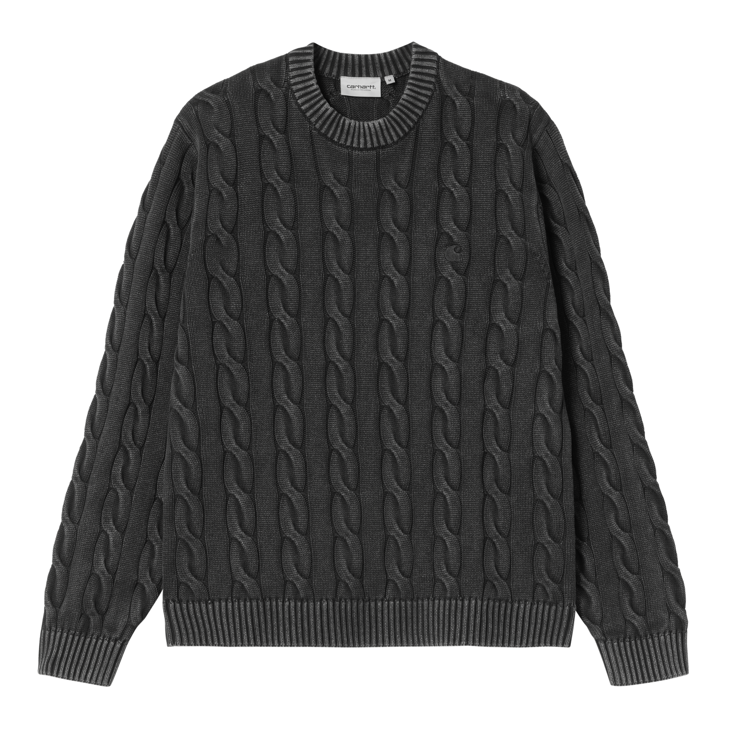 CARTER SWEATER BLACK GARMENT DYED