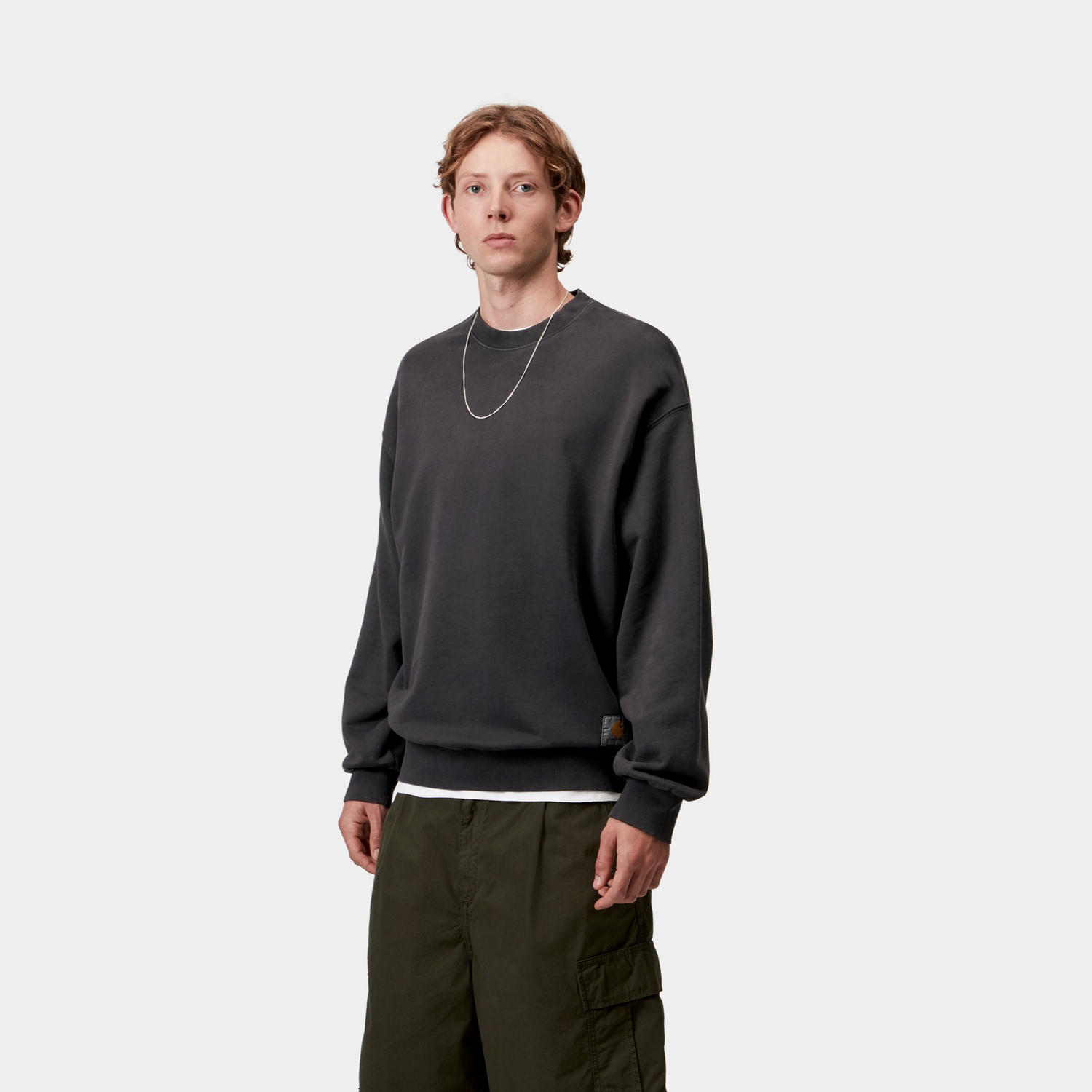 HUDSON SWEATSHIRT BLACK CHALK WASH