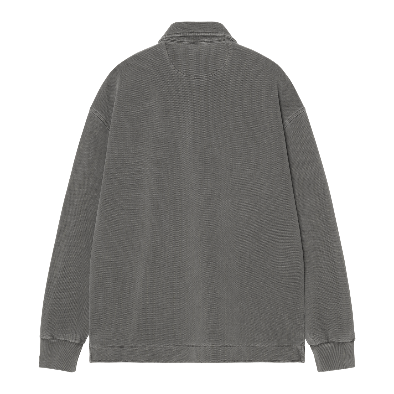 PIQUESCRIPT SWEATSHIRT BLACK / WHITE GARMENT DYED
