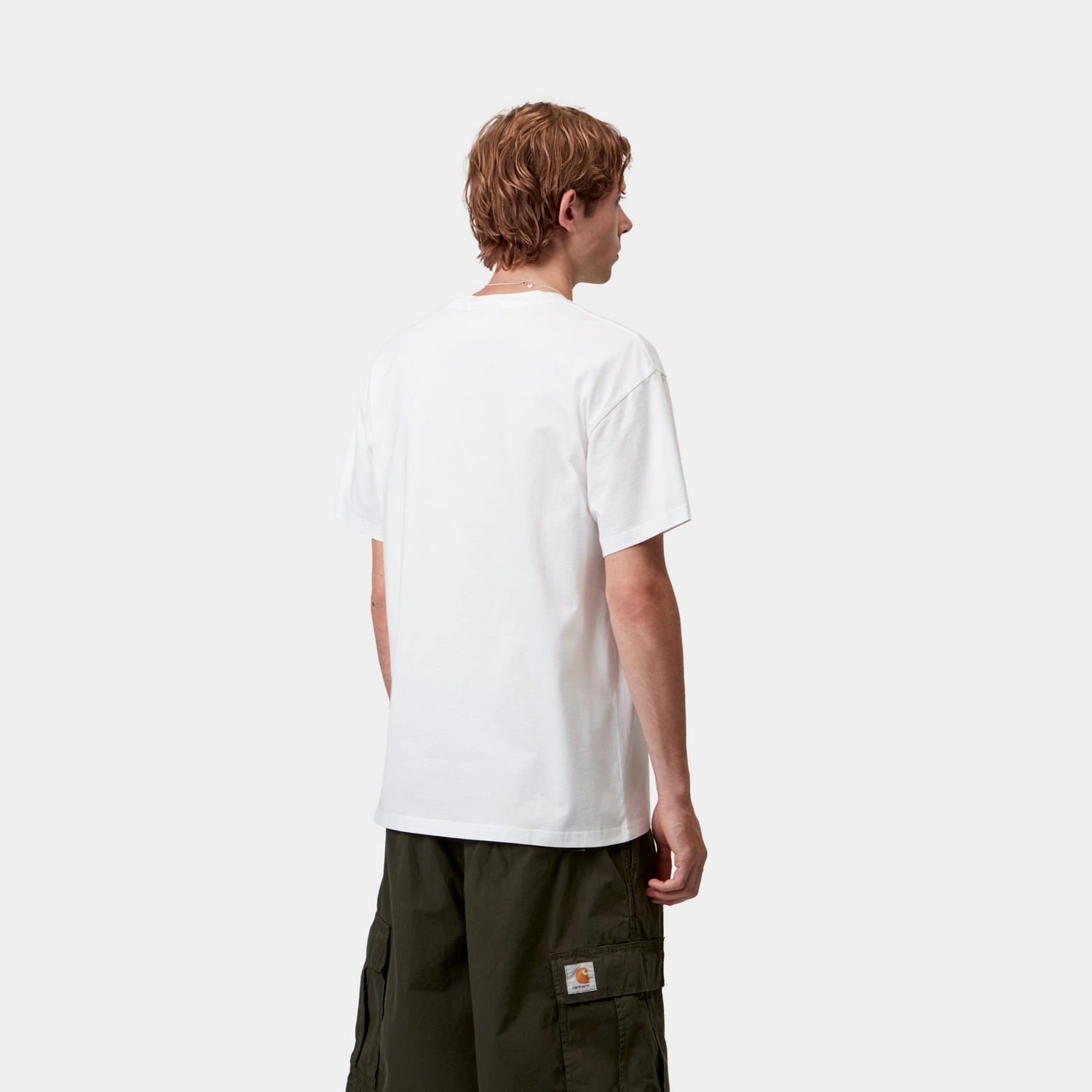 S/S TERRESTRIAL T-SHIRT WHITE / PALE OLIVE PIGMENT GARMENT DYED