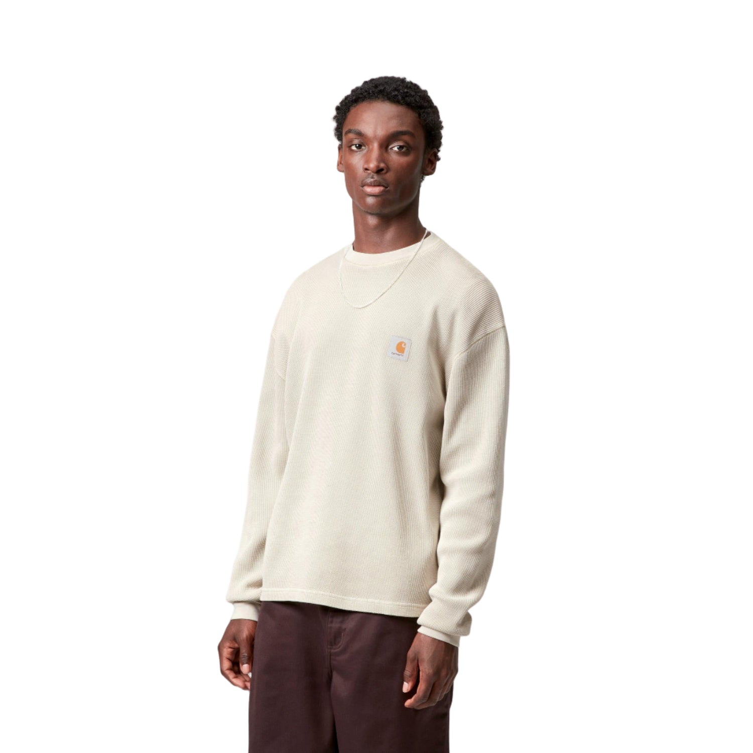 L/S VISTA WAFFLE T-SHIRT FLEUR DE SEL GARMENT DYED