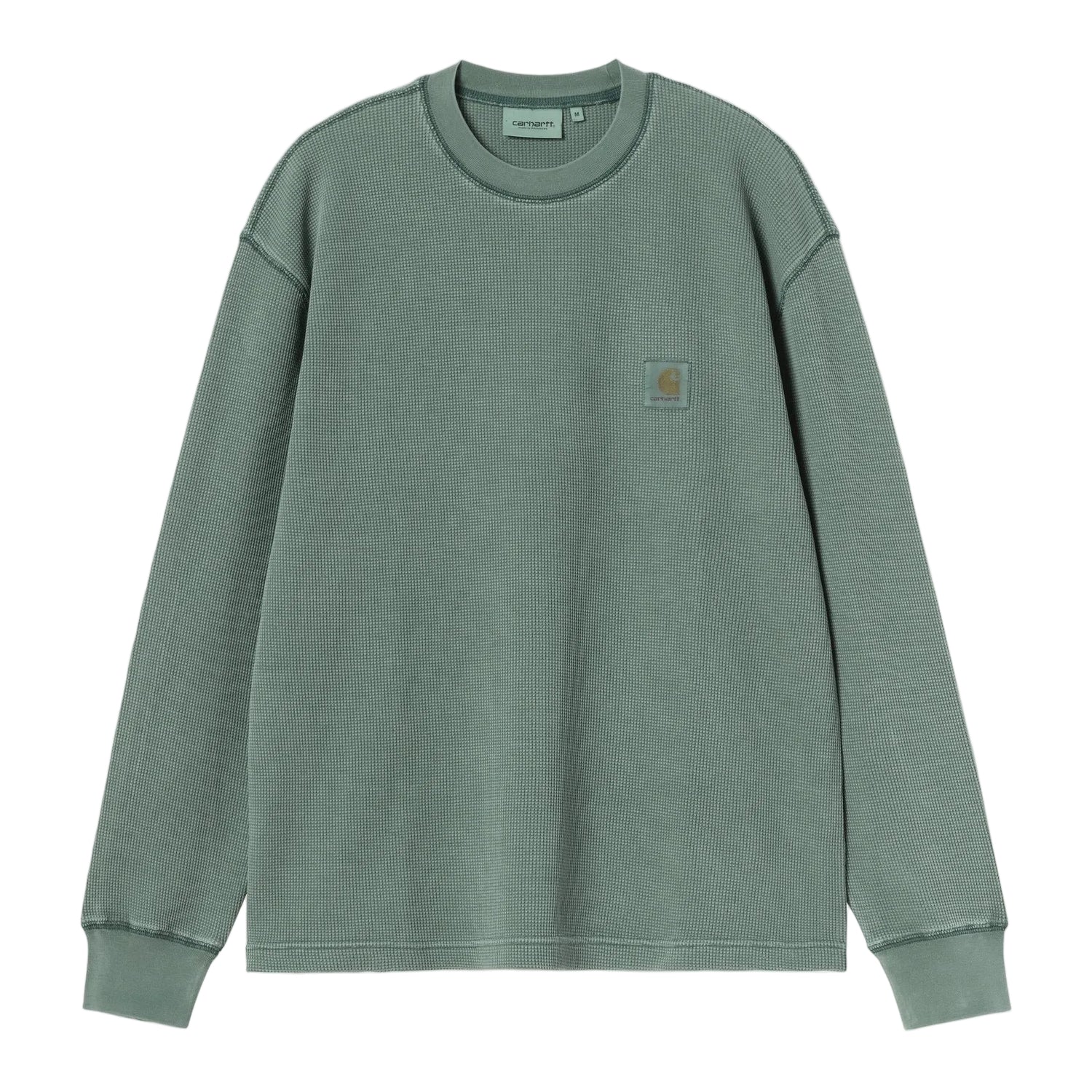 L/S VISTA WAFFLE T-SHIRT DARK SCARAB GARMENT DYED
