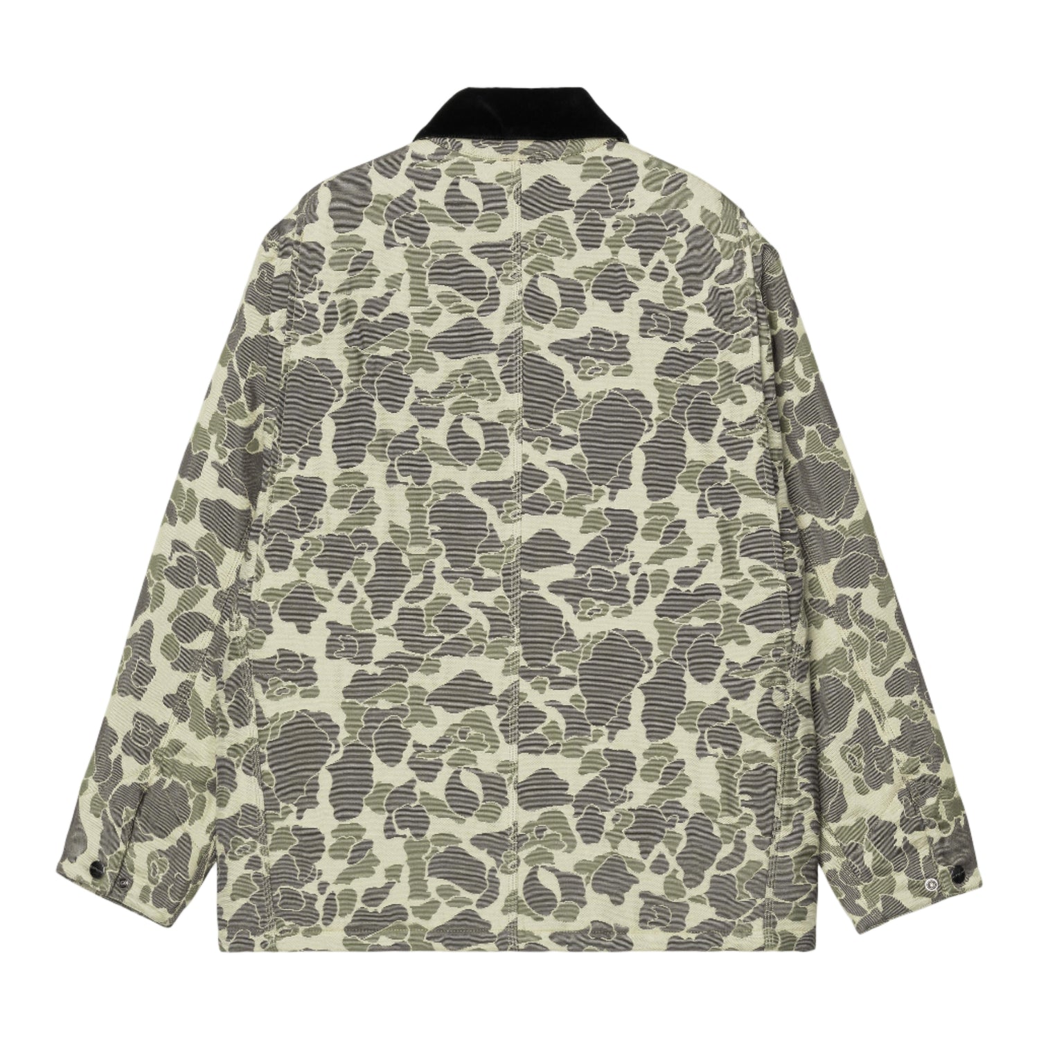TAPESTRY CHORE COAT CAMO DUCK JACQUARD GREEN / TOBACCO