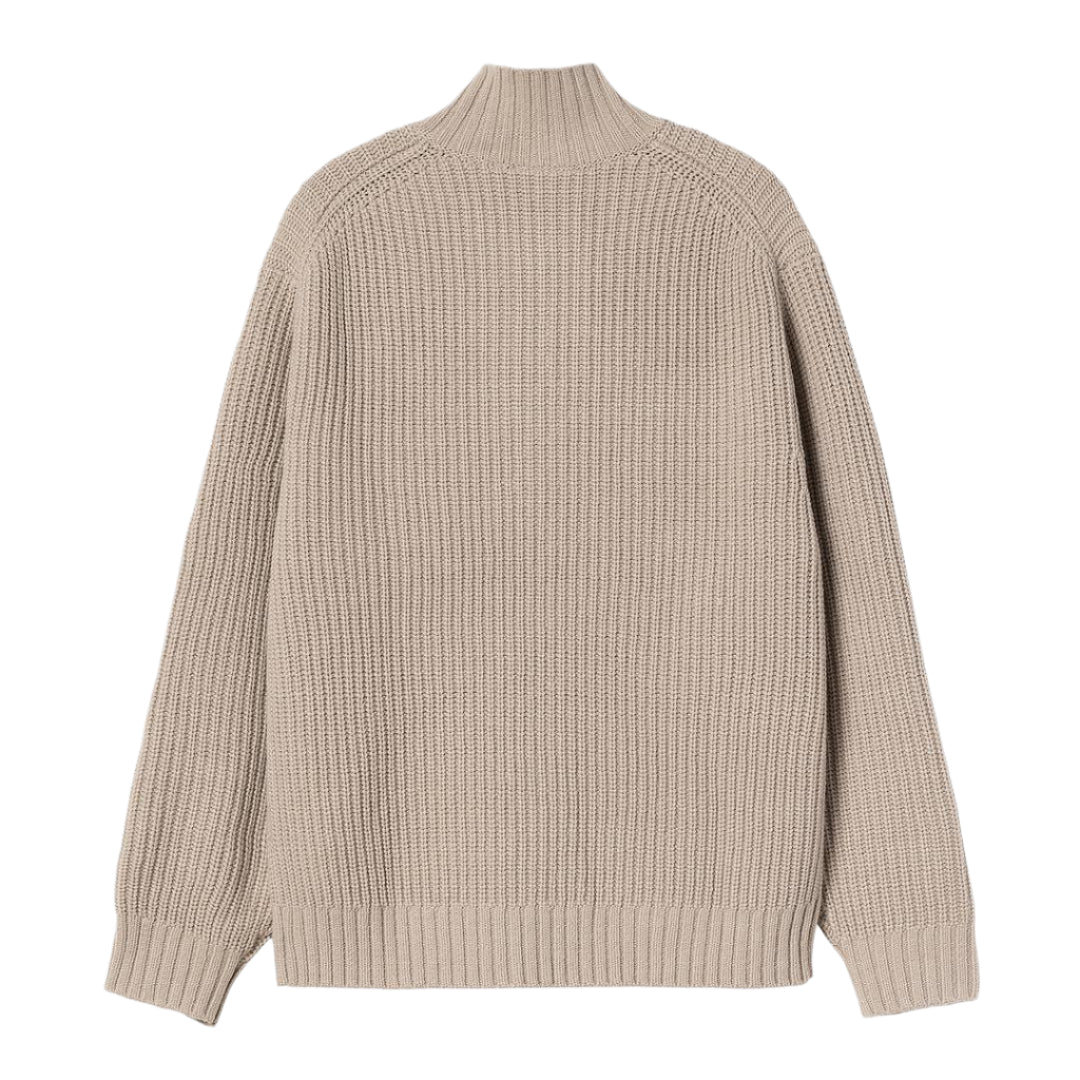 DETROIT HALF ZIP SWEATER FLEUR DE SEL