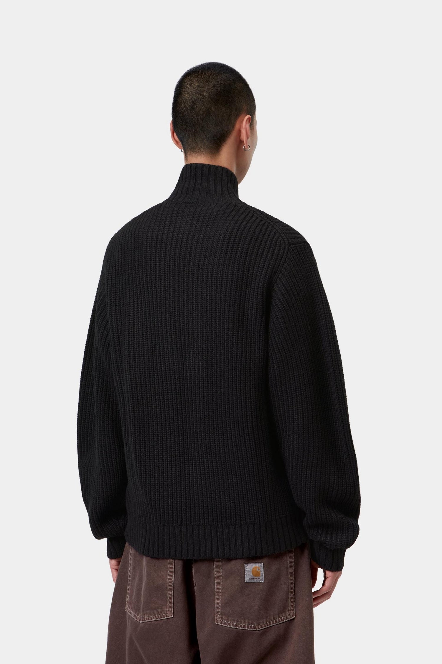 DETROIT HALF ZIP SWEATER BLACK