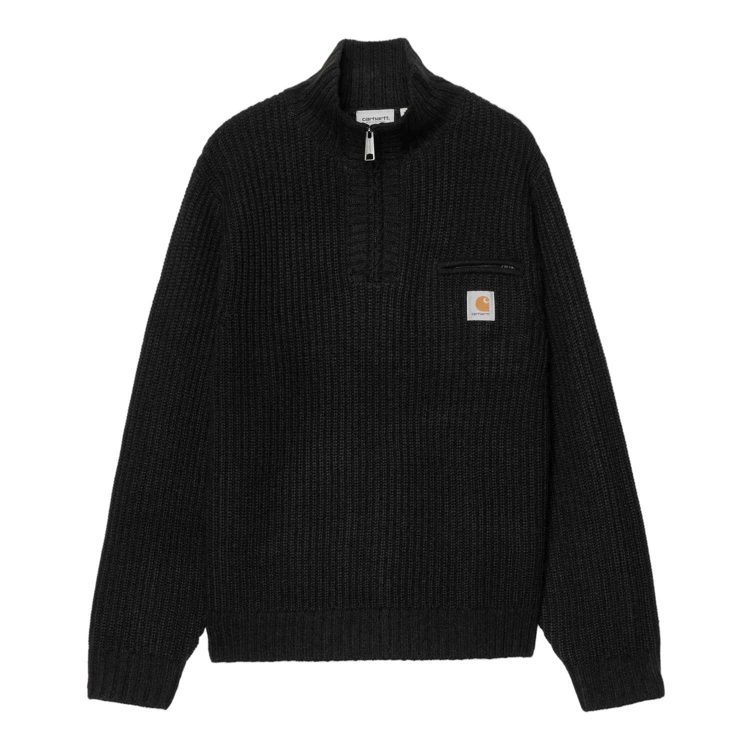 DETROIT HALF ZIP SWEATER BLACK