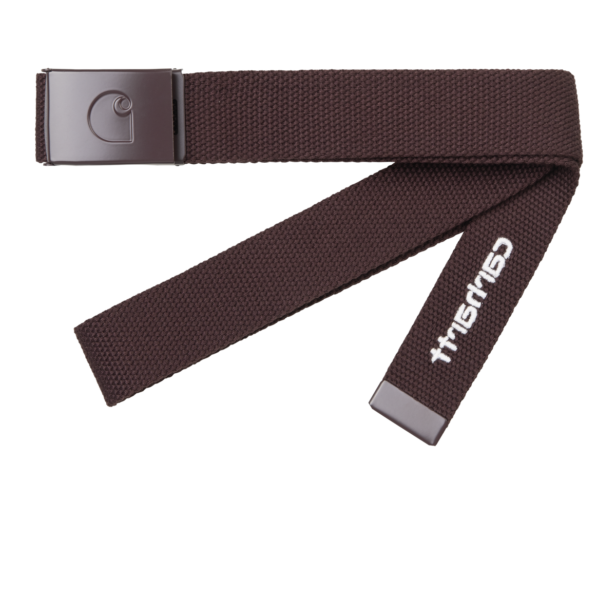 C-LOGO BELT TONAL PALISANDER / WHITE