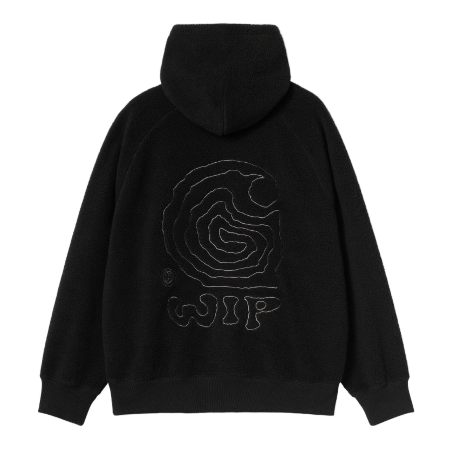 HOODED HELIX SWEAT BLACK / PORPHYRY