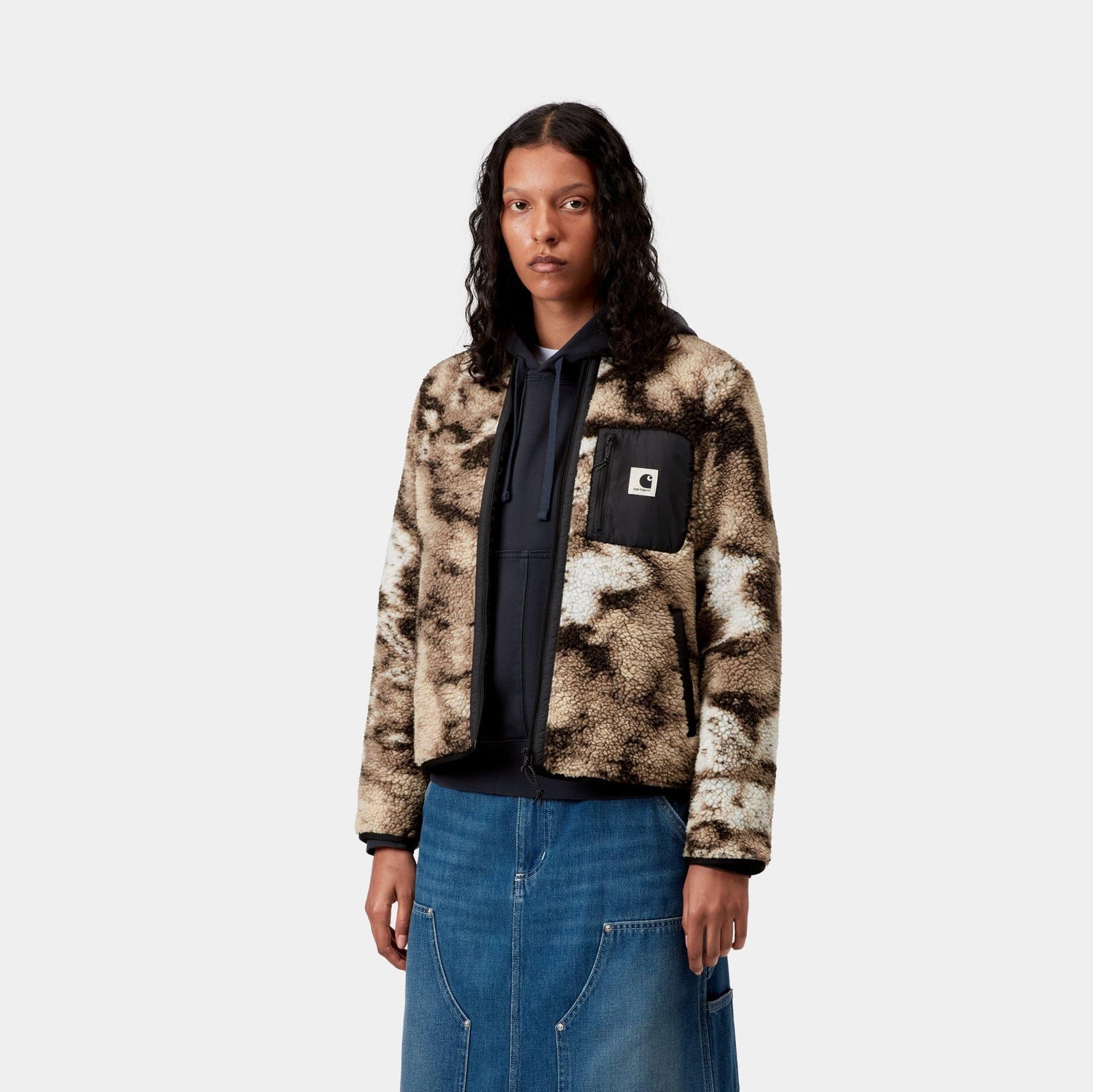 W' JANET LINER WILD DOG JACQUARD / BLACK