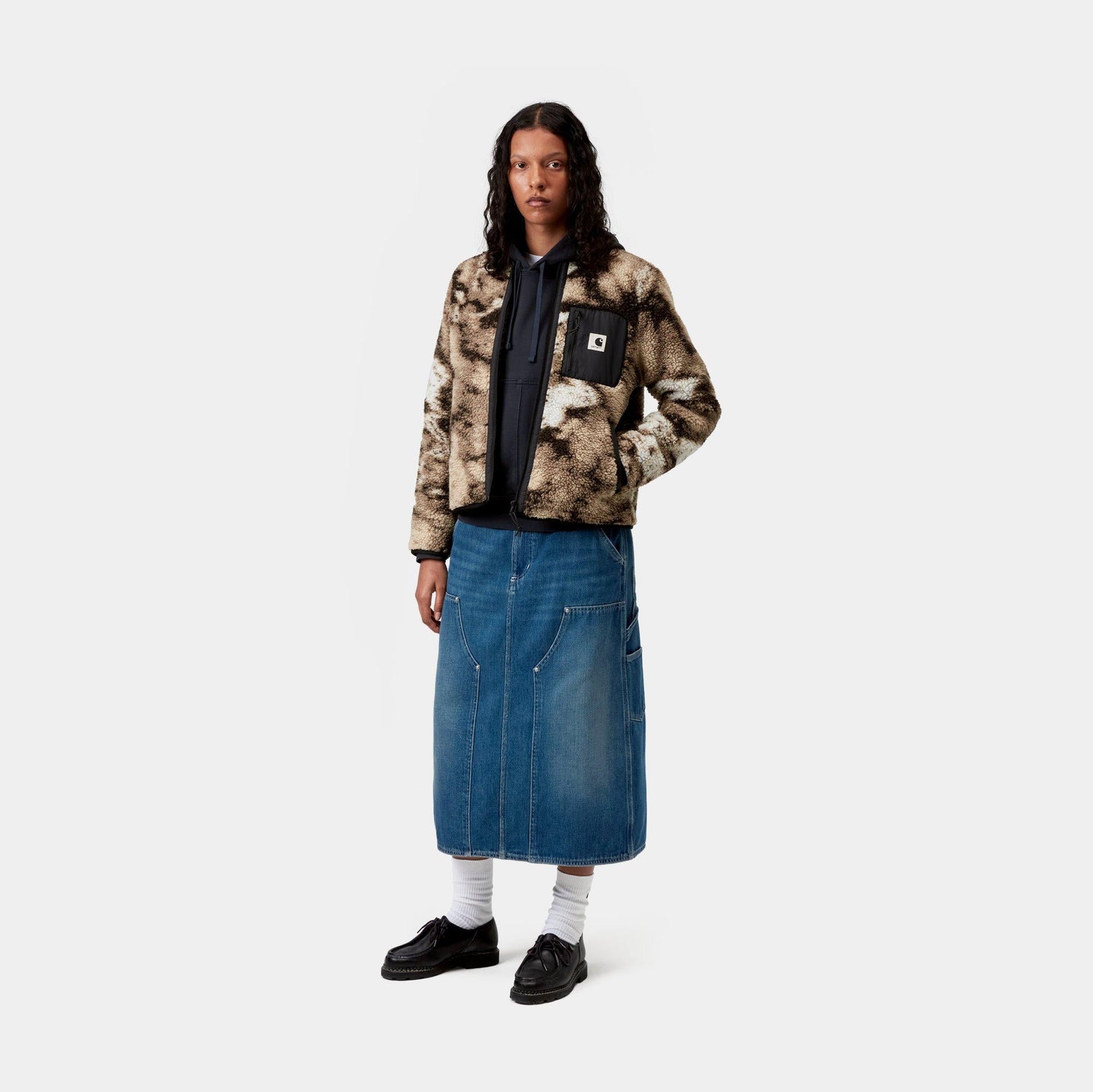 W' JANET LINER WILD DOG JACQUARD / BLACK