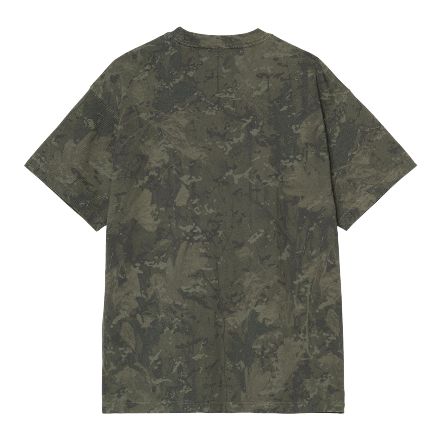 S/S CAMO COMBI T-SHIRT CAMO COMBI GREEN / OLIVE GARMENT DYED