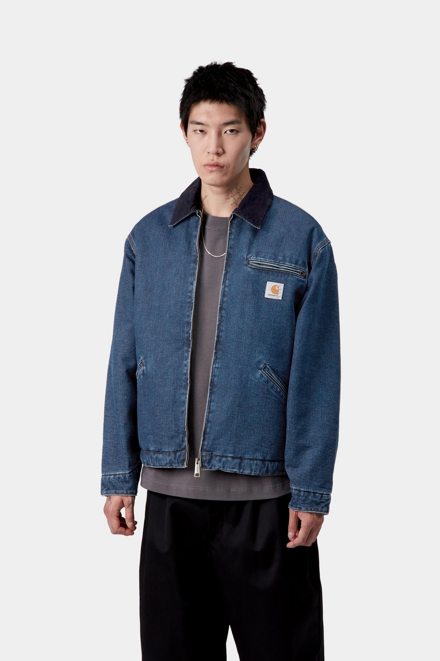 OG DETROIT JACKET BLUE / DARK NAVY STONE WASHED