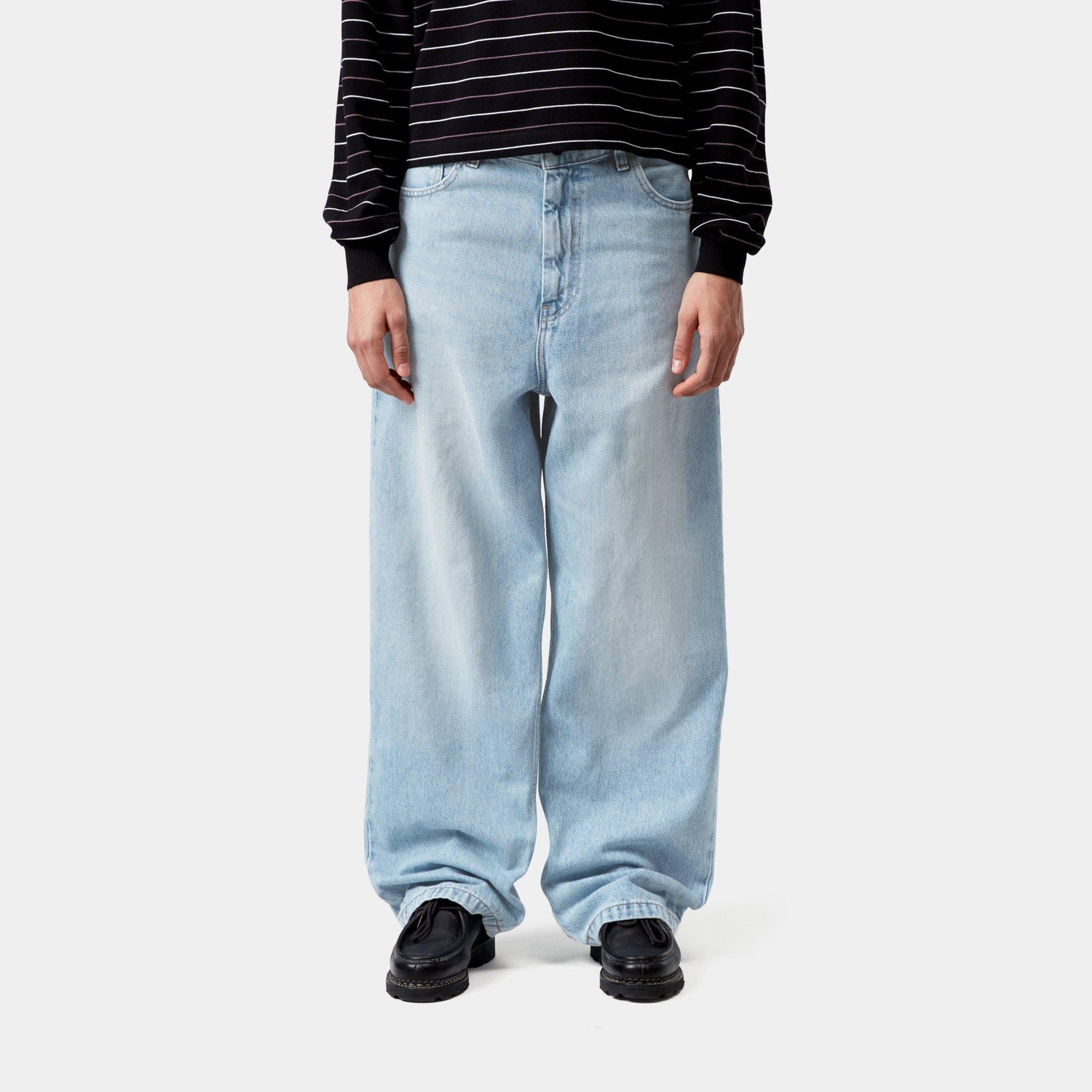 W' BRANDON PANT BLUE HEAVY WORN BLEACHED