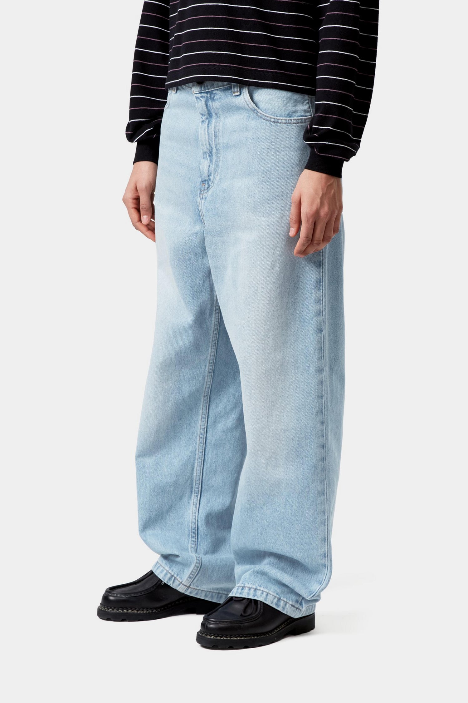 W' BRANDON PANT BLUE HEAVY WORN BLEACHED