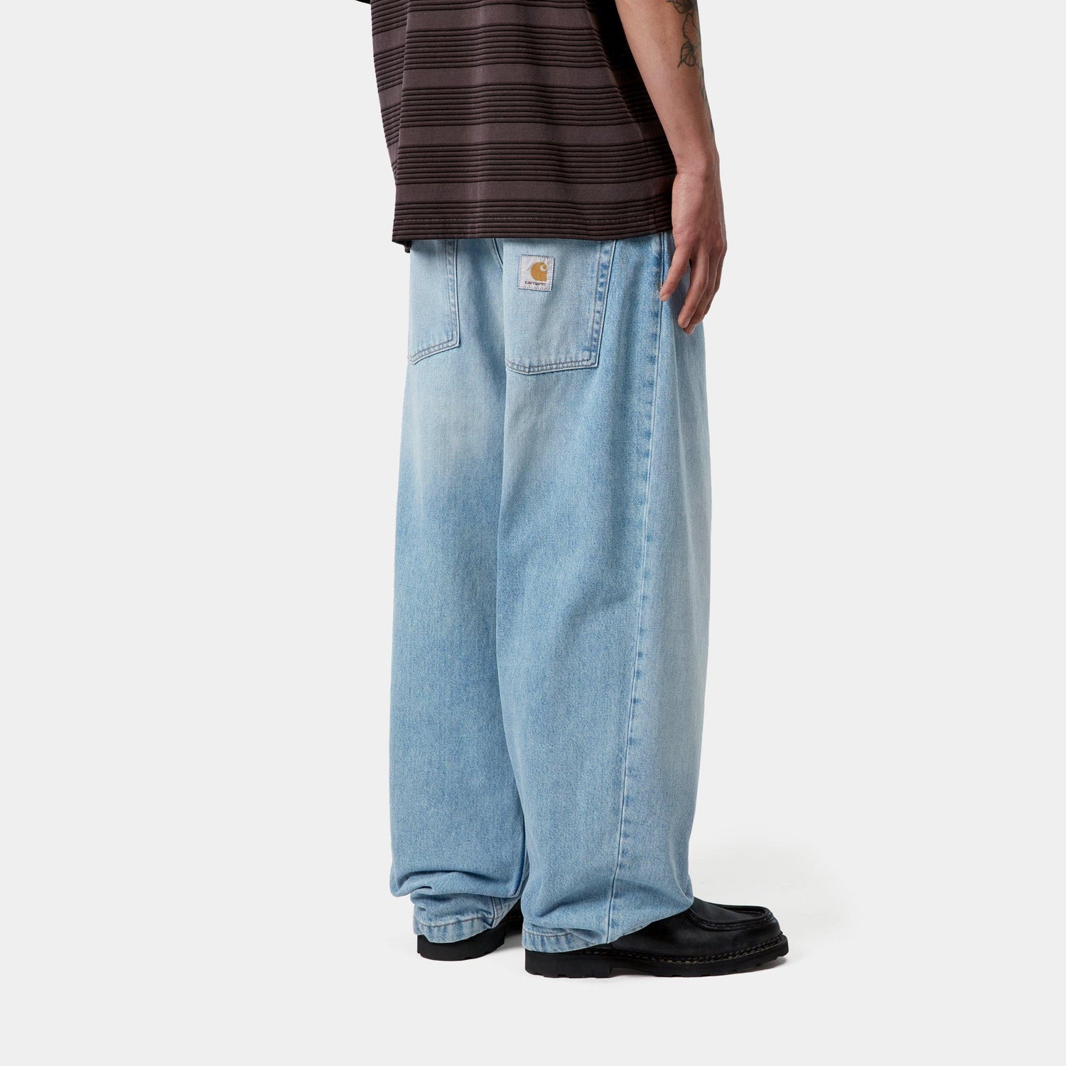 BRANDON PANT BLUE HEAVY WORN BLEACHED