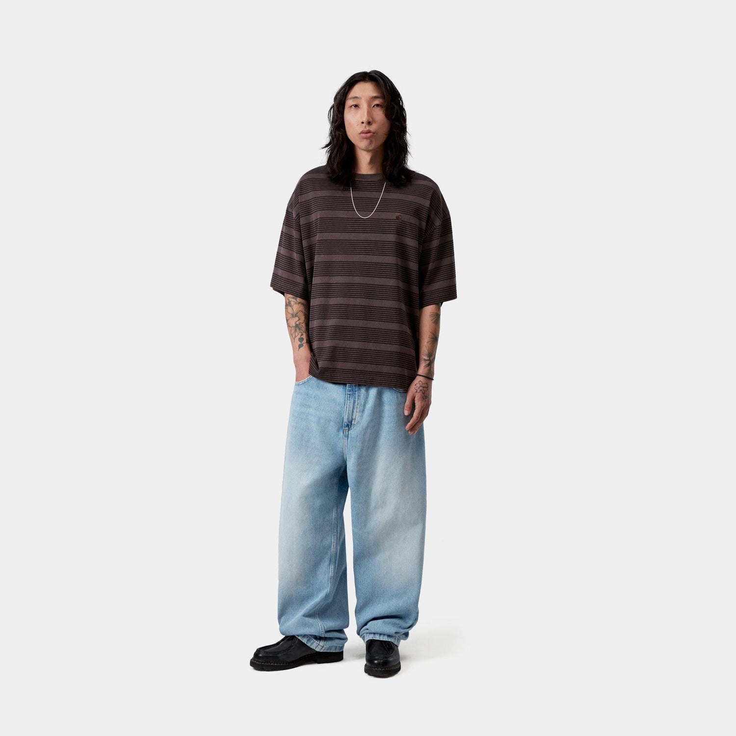 BRANDON PANT BLUE HEAVY WORN BLEACHED