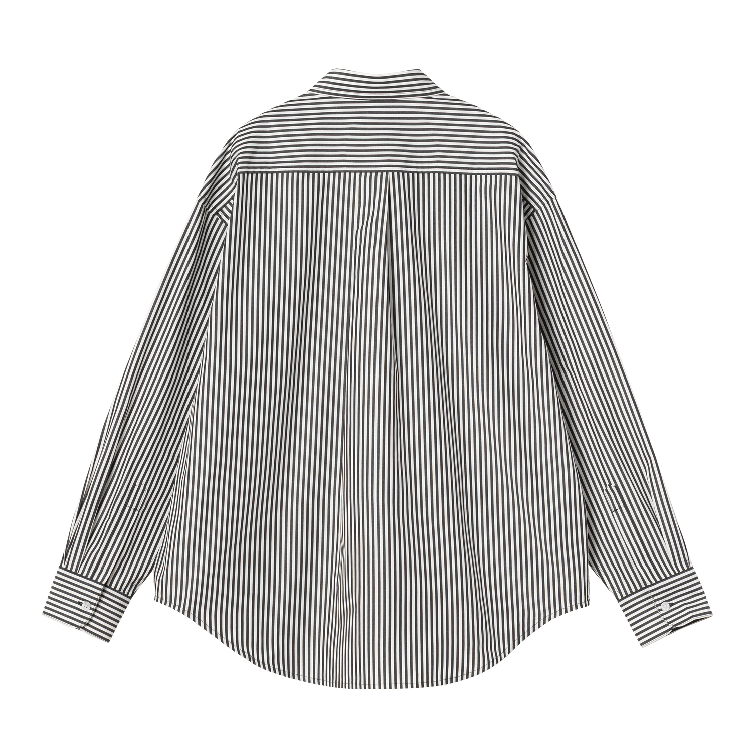 W‘ L/S DALDRY SHIRT DALDRY STRIPE, BLACK / WAX