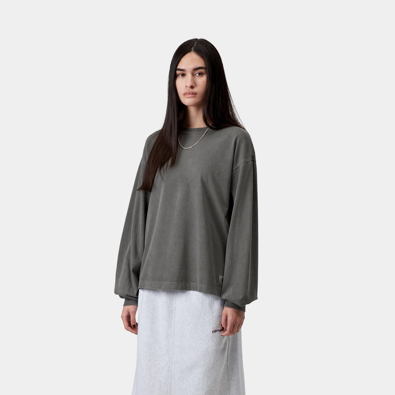 W' L/S TORION T-SHIRT BLACK GRIND WASH