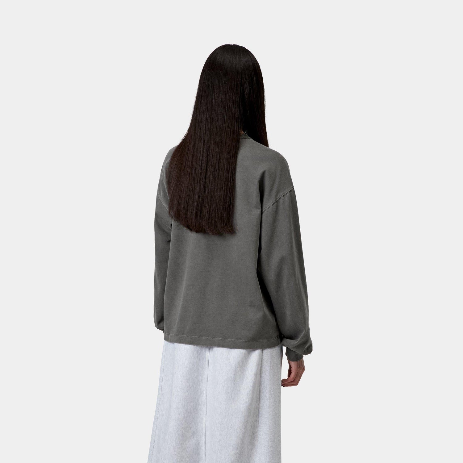 W' L/S TORION T-SHIRT BLACK GRIND WASH