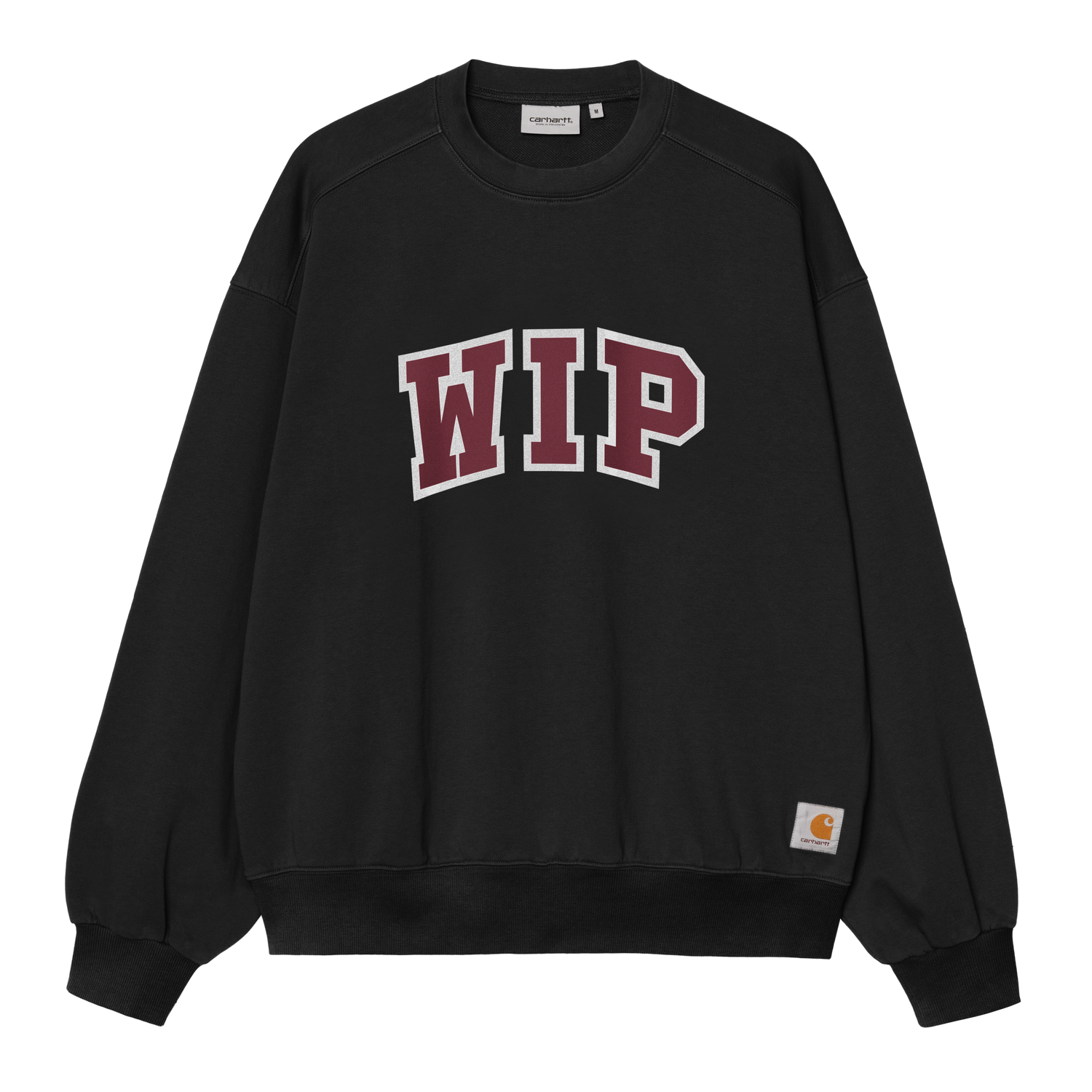 WIP III SWEAT BLACK HEAVY STONE WASH