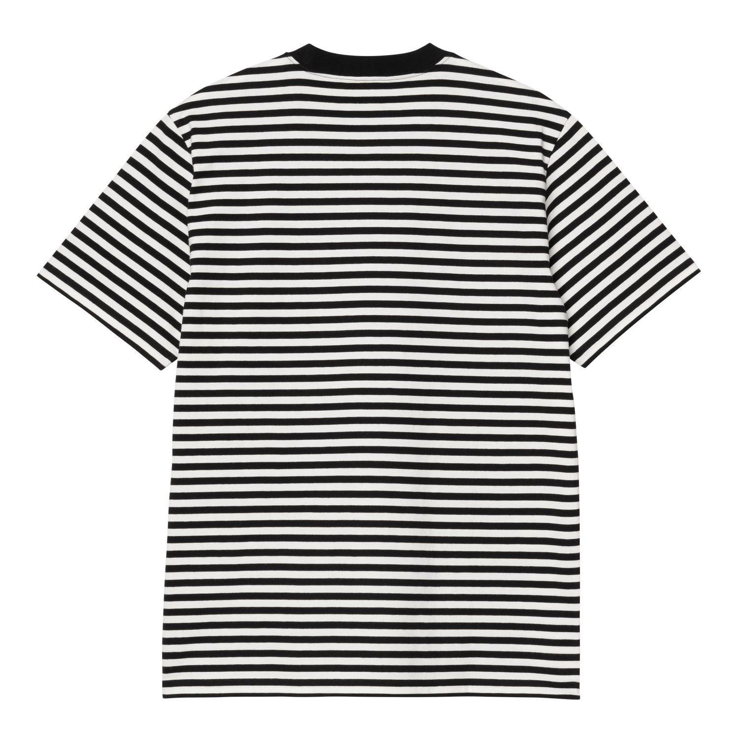 S/S EZRA POCKET T-SHIRT EZRA STRIPE, BLACK / WAX