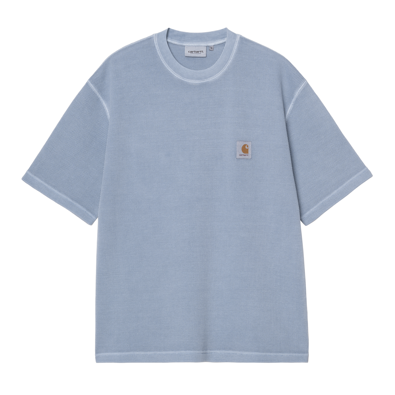 S/S NELSON WAFFLE T-SHIRT GENTLE BLUE GARMENT DYED