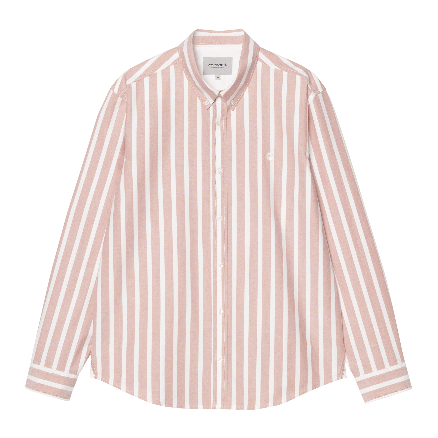 L/S DEVEN SHIRT DEVEN STRIPE, OXIDE RED / WHITE