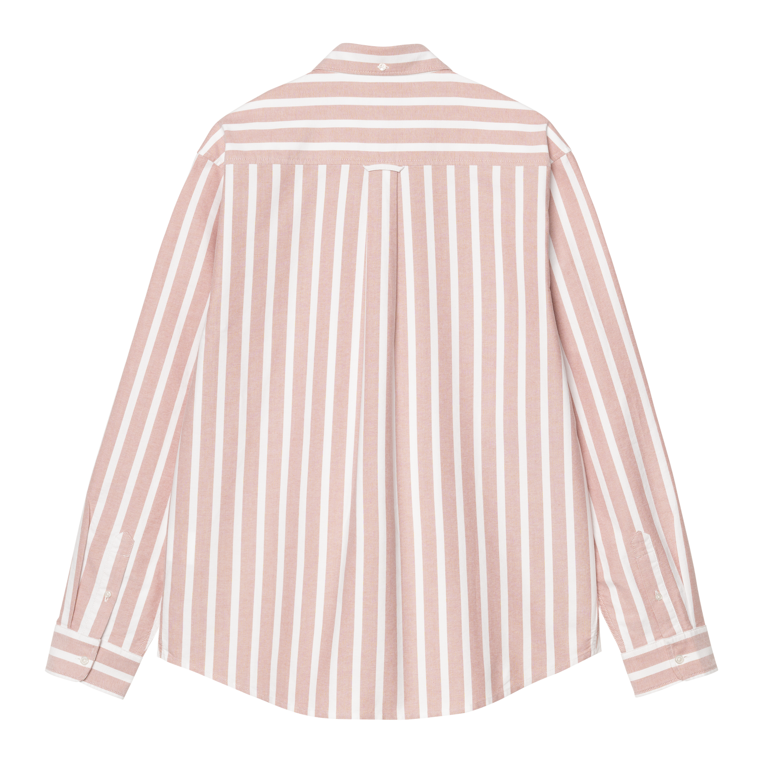 L/S DEVEN SHIRT DEVEN STRIPE, OXIDE RED / WHITE
