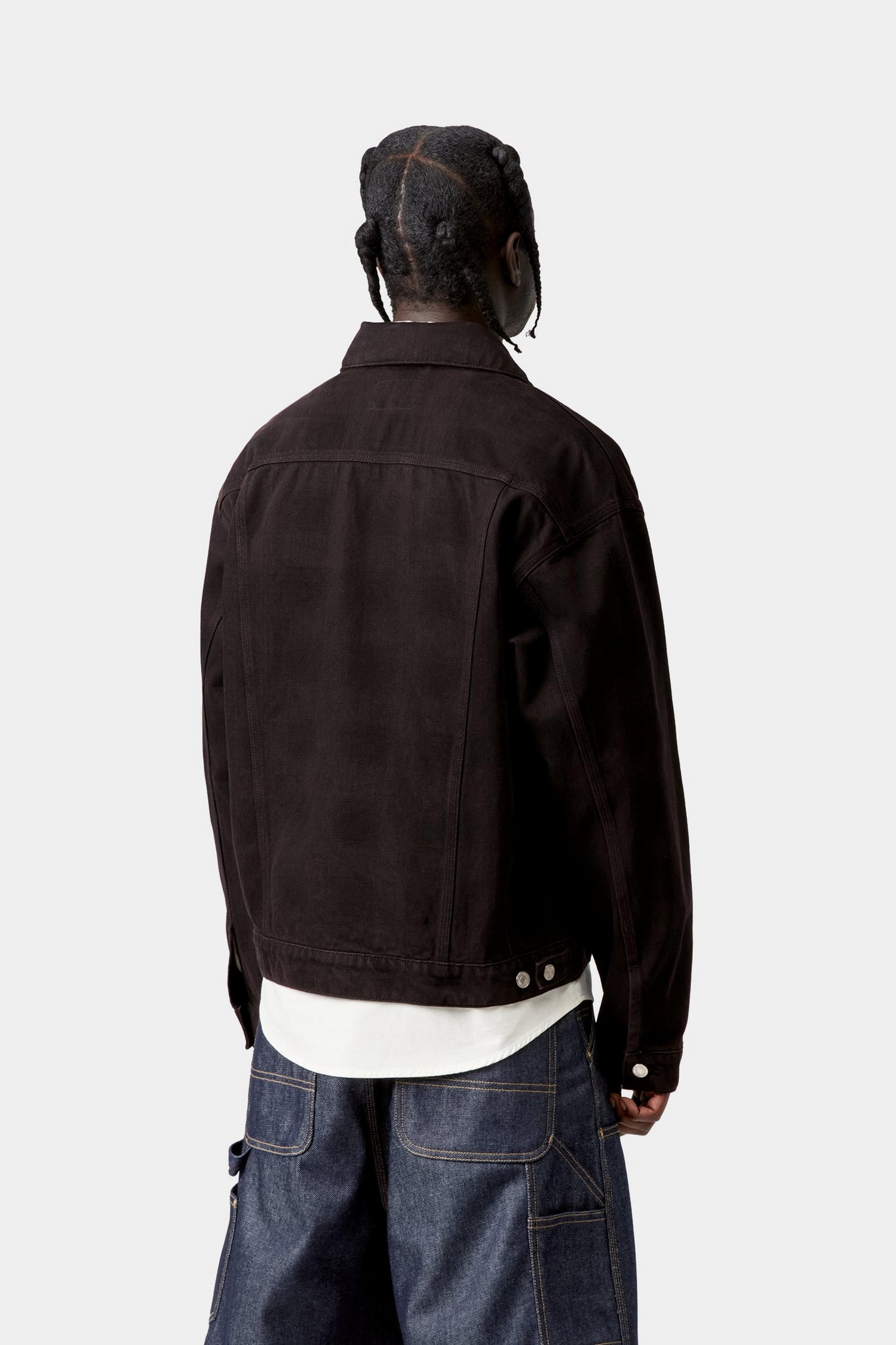 EVERSON TRUCKER JACKET EVERSON PRINT, BLACK / PALISANDER GARMENT DYED