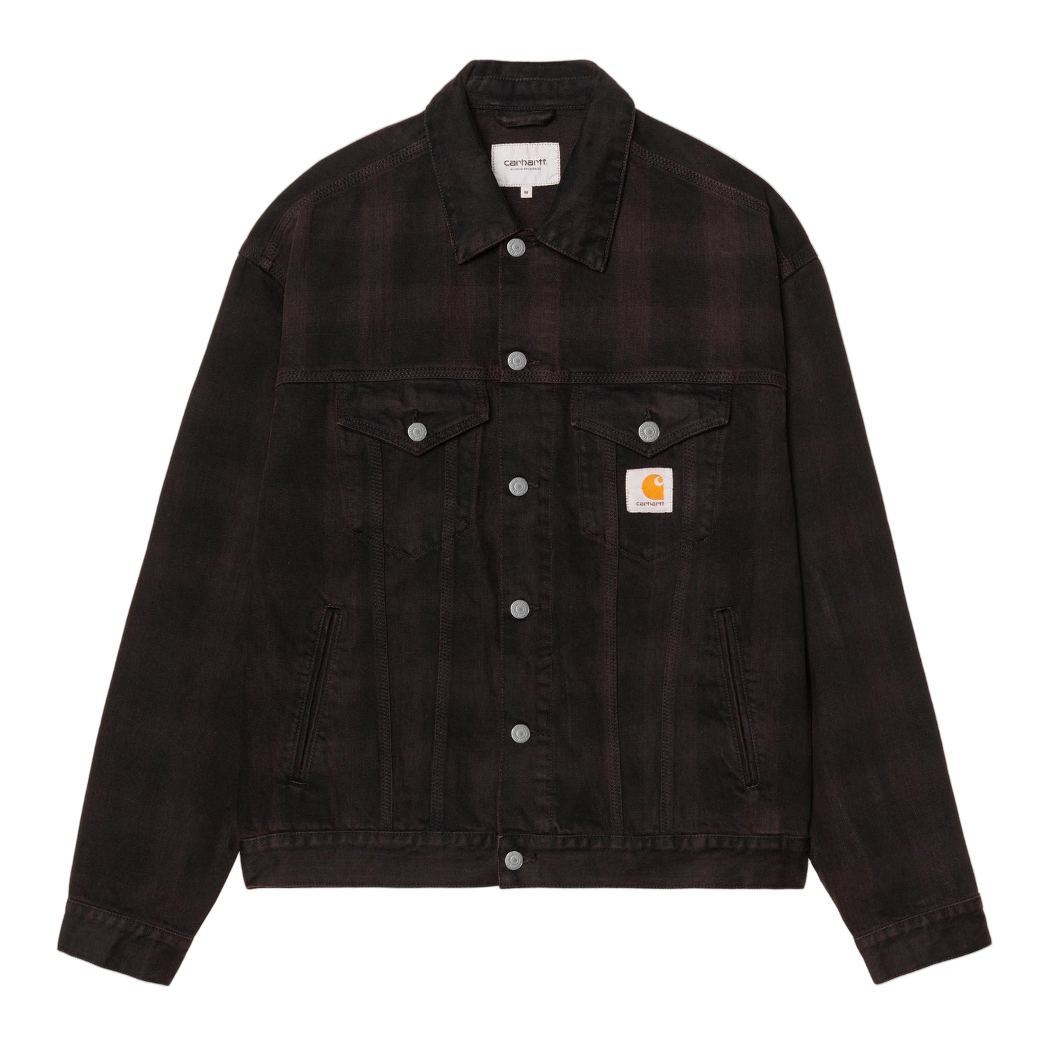 EVERSON TRUCKER JACKET EVERSON PRINT, BLACK / PALISANDER GARMENT DYED