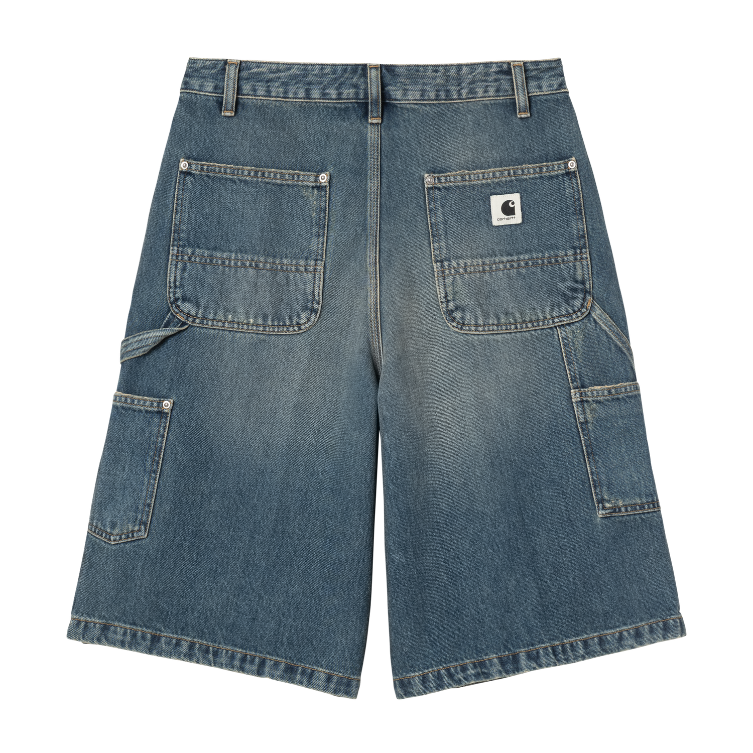 W' NIXON DOUBLE KNEE SHORT BLUE GRIND WASH