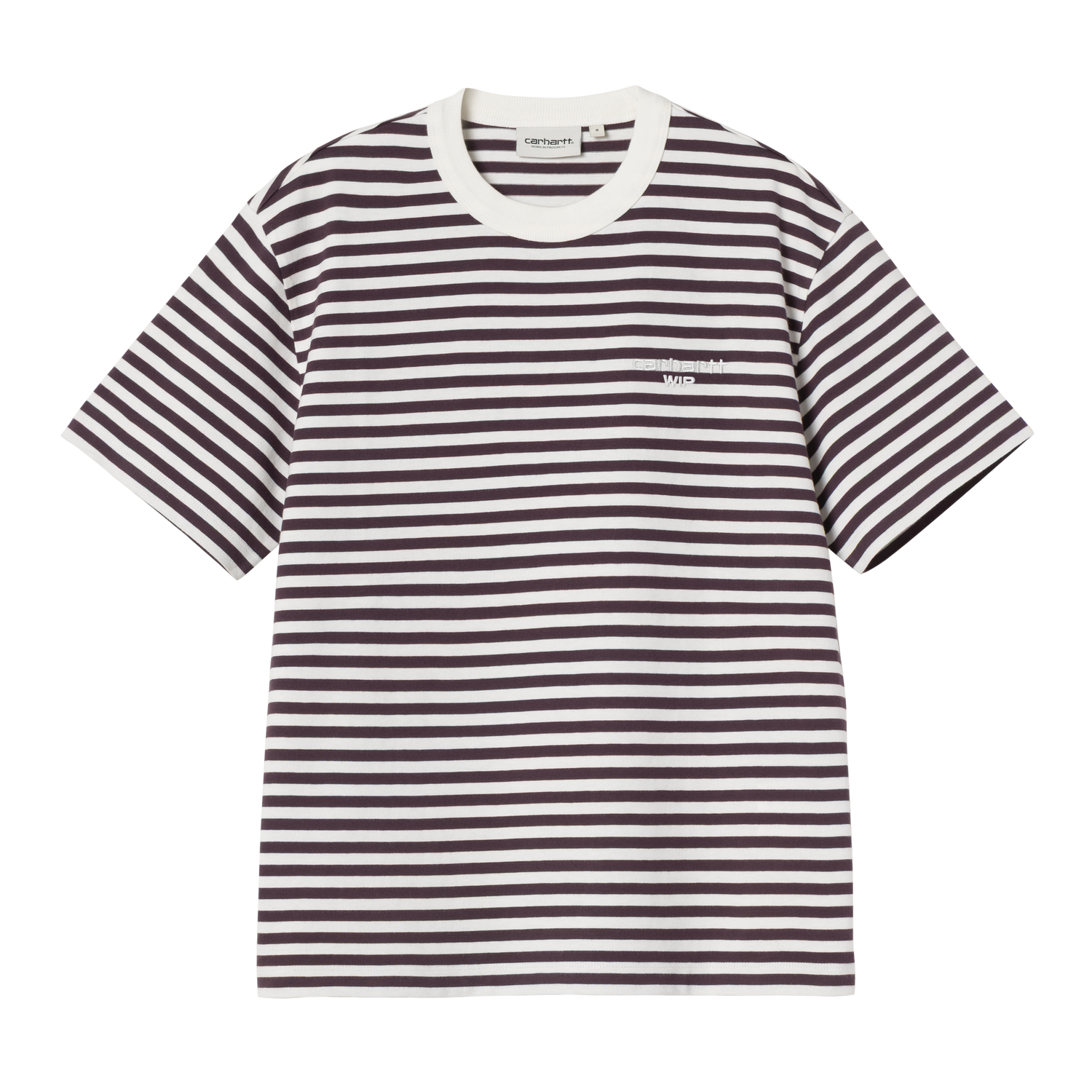 W' S/S EZRA T-SHIRT EZRA STRIPE, COZY PURPLE / WAX