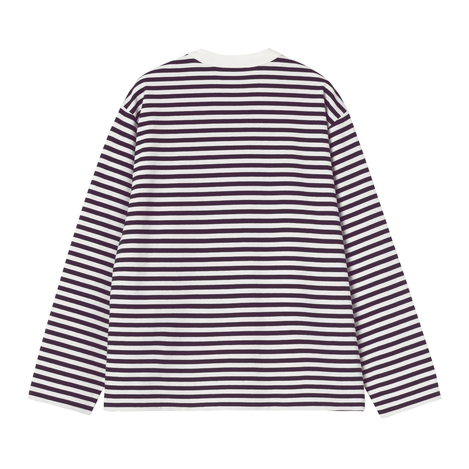 W' L/S EZRA T-SHIRT EZRA STRIPE, COZY PURPLE / WAX