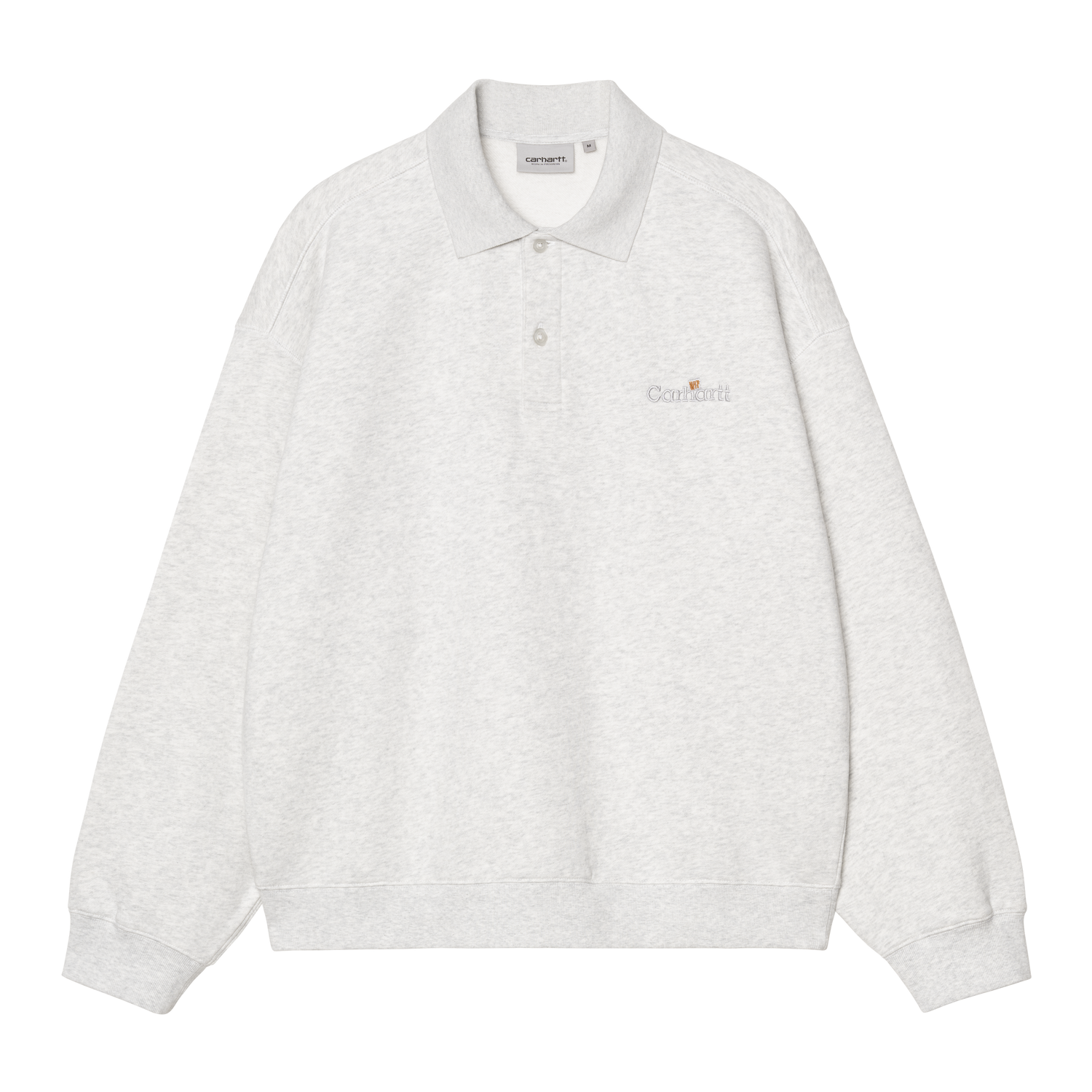 WIP LABEL POLO SWEAT ASH HEATHER