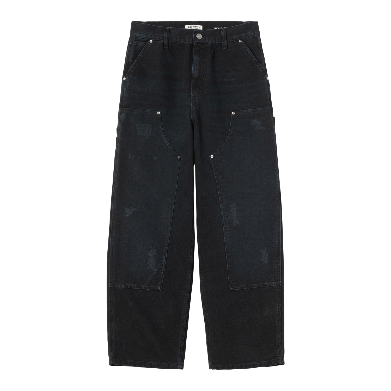 W' BRANDON DOUBLE KNEE PANT BLACK GRIND WASH