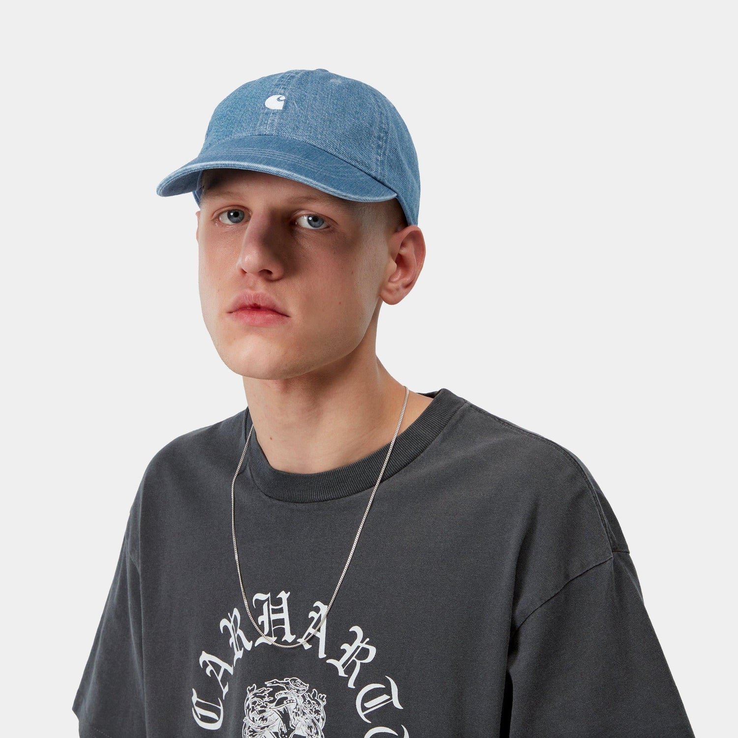 LUCAS CAP BLUE BLEACHED