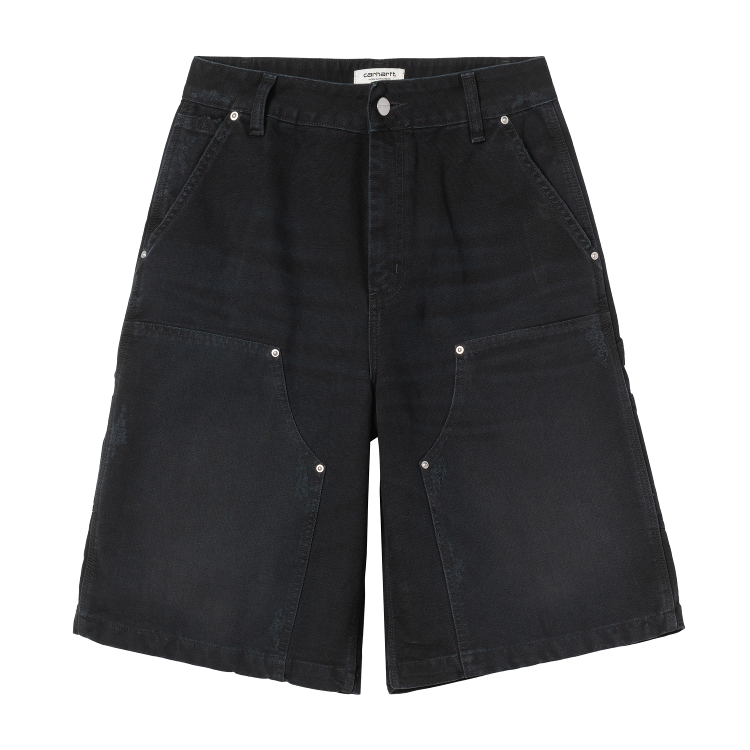 W' NIXON DOUBLE KNEE SHORT BLACK GRIND WASH