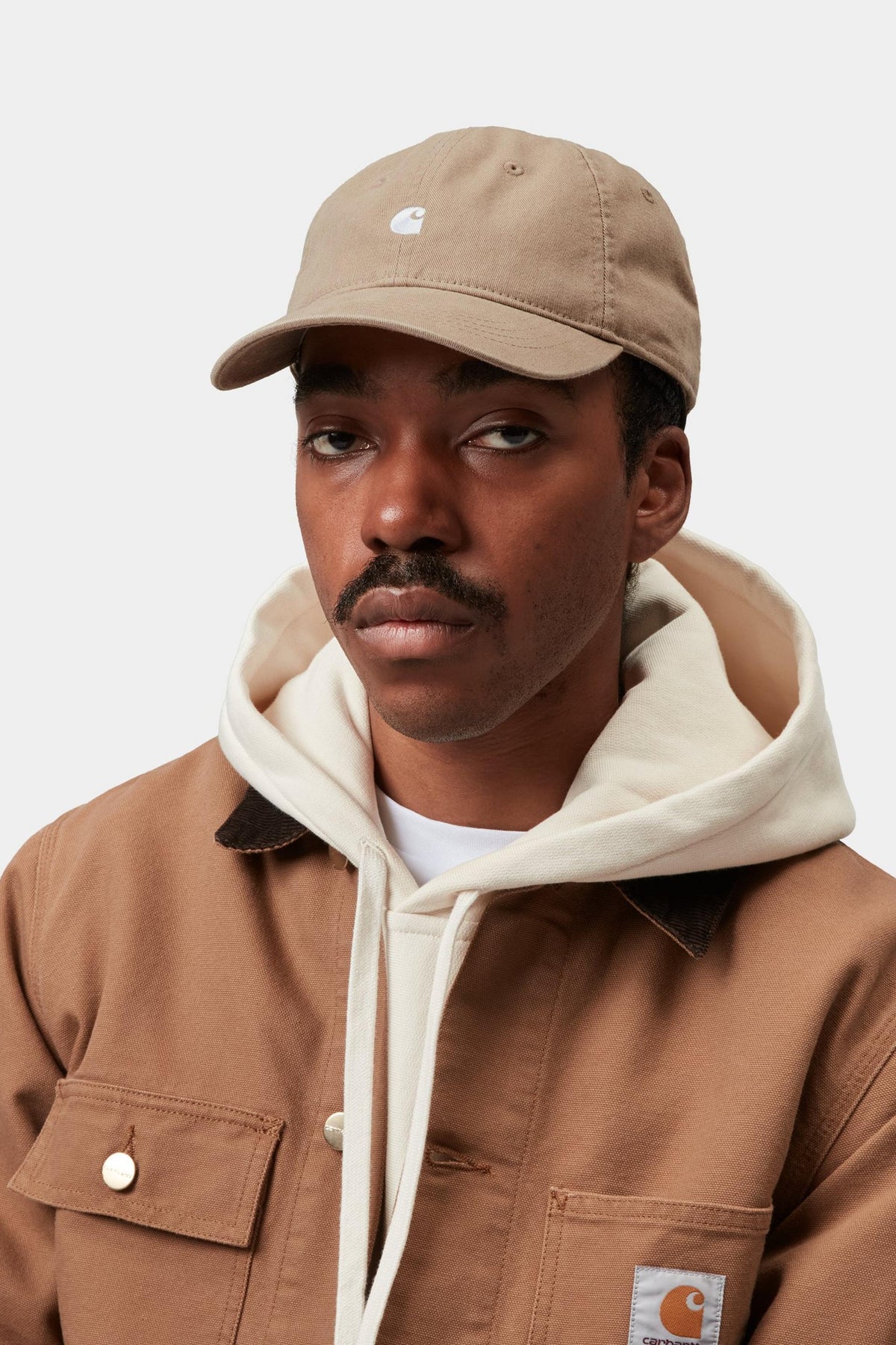 MADISON LOGO CAP LEATHER / WHITE