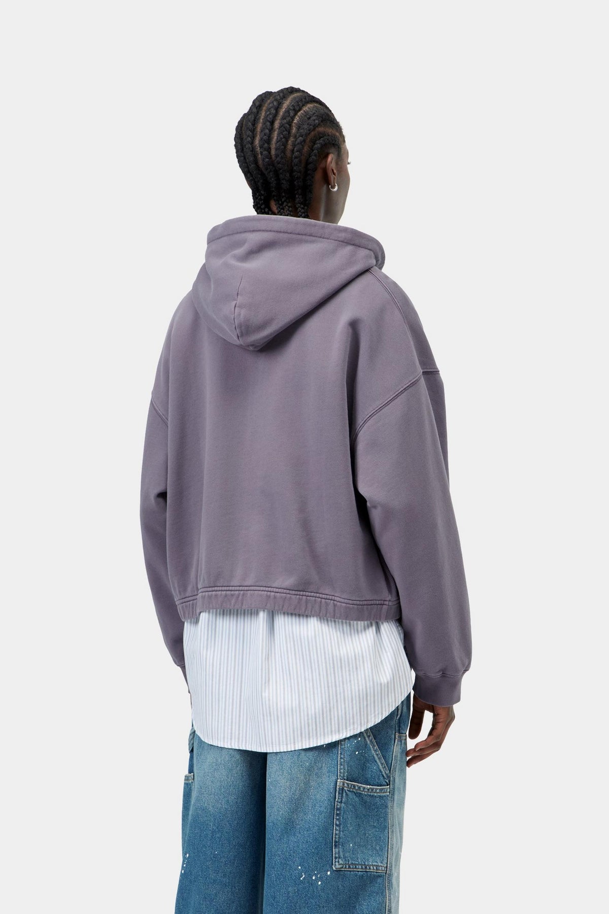 W' HOODED HOGGARD JACKET SHADY PURPLE GARMENT DYED