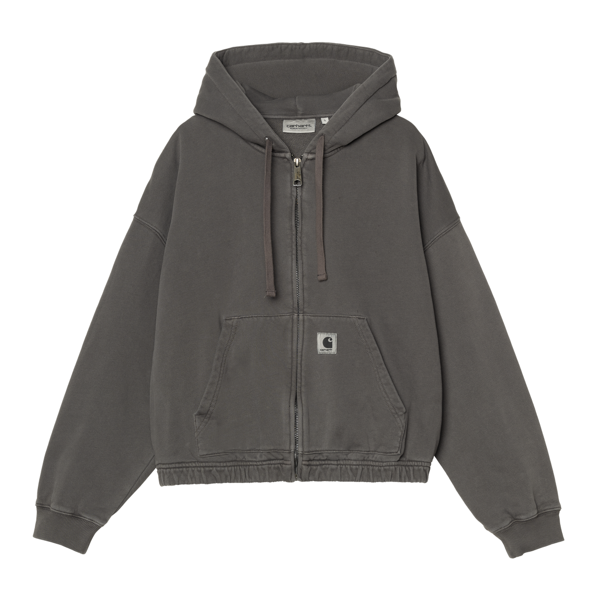 W' HOODED HOGGARD JACKET BLACK GARMENT DYED