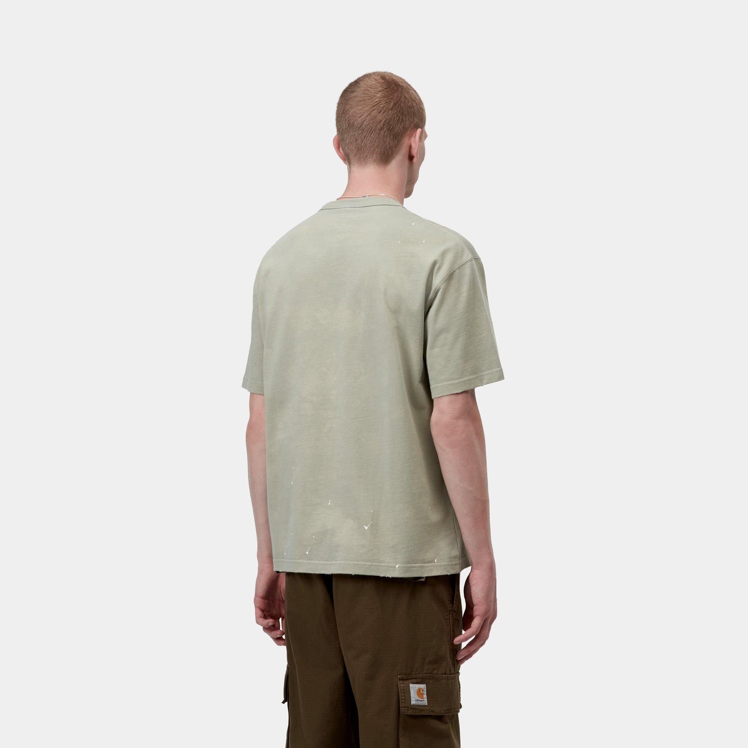 S/S PAINTER T-SHIRT SHADY GREEN DESTROY WASH SPLATTER